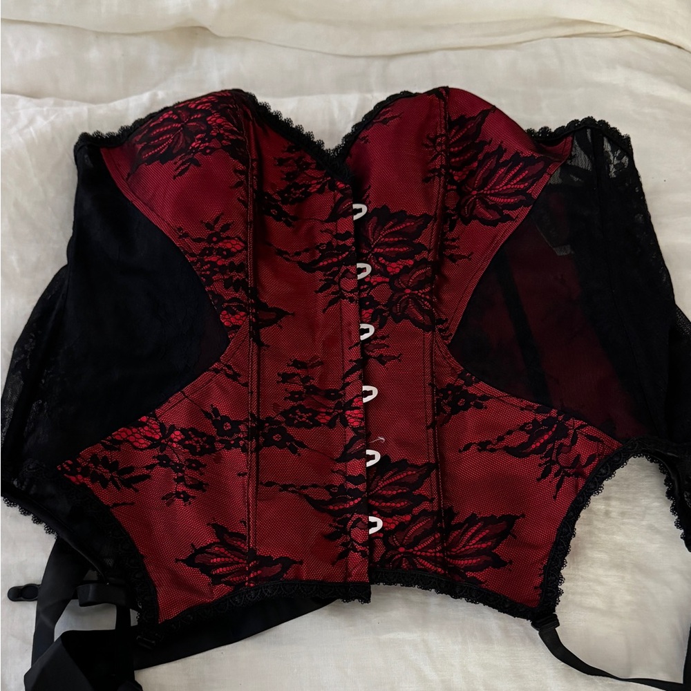 AdoreMe Corset in black and Red
